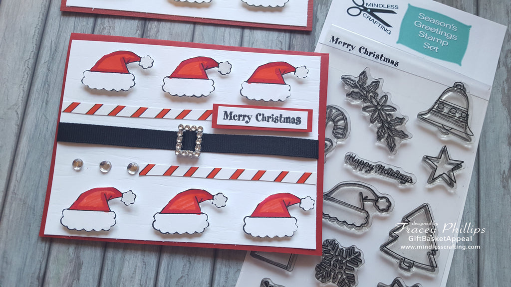 Santa's Hat Greeting Card | Season's Greetings Stamp Set