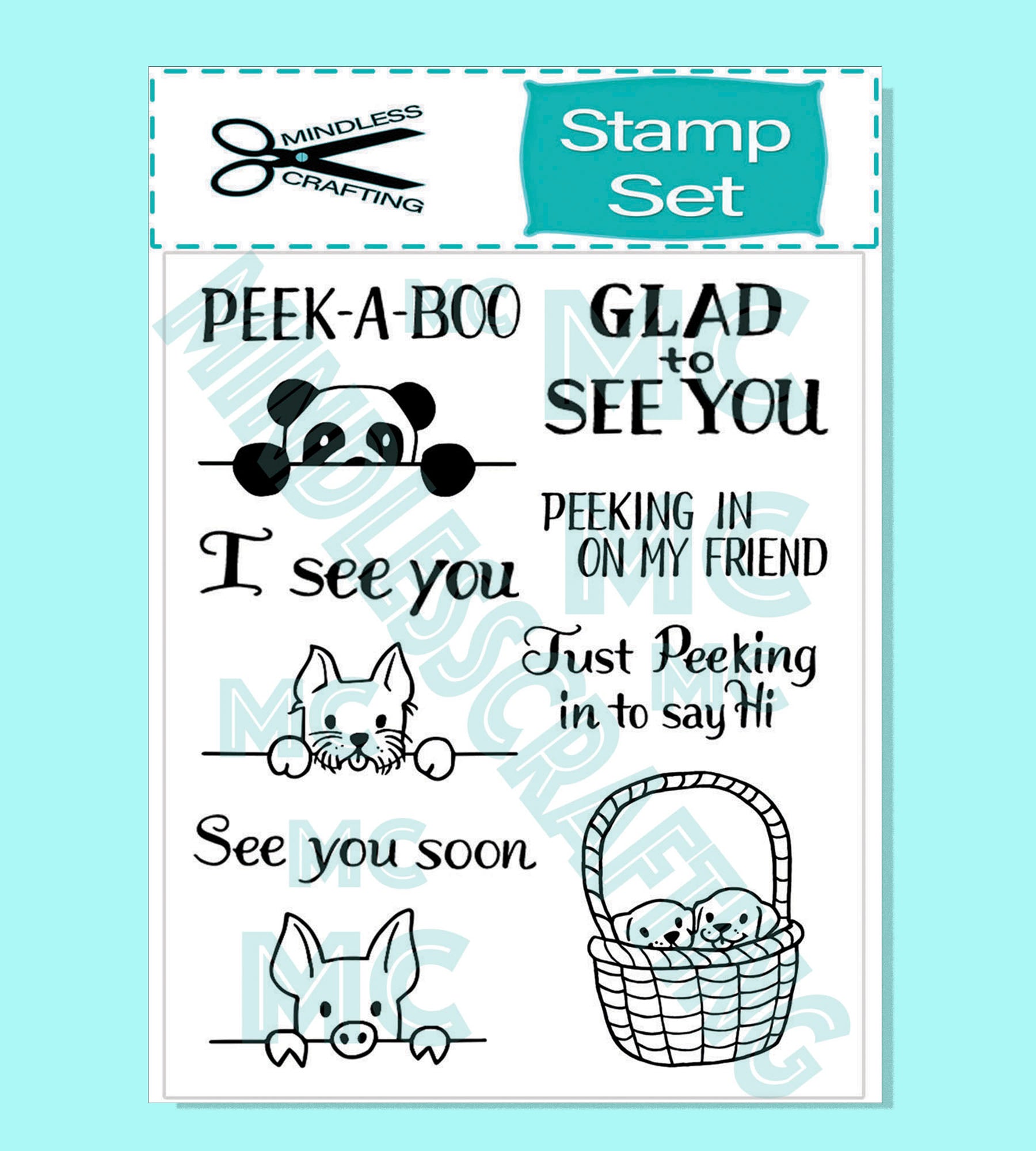 Cute Movers and Shakers A6 Stamp Set
